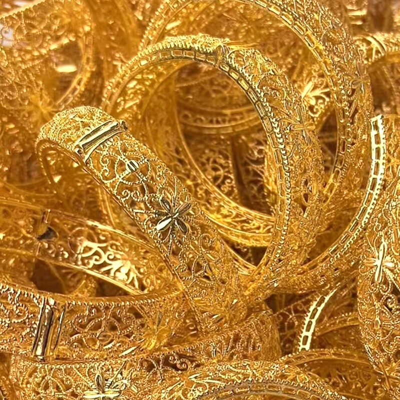 Cross-Border Thai 24K Gold-Plated Bracelets, Indian Bridal Wedding Jewelry, Gold Bracelets, Middle Eastern Women's Bracelets Wholesale Cross-Border Thai 24K Gold-Plated Bracelets, Indian Bridal Wedding Jewelry, Gold Bracelets, Middle Eastern Women's Bracelets Wholesale