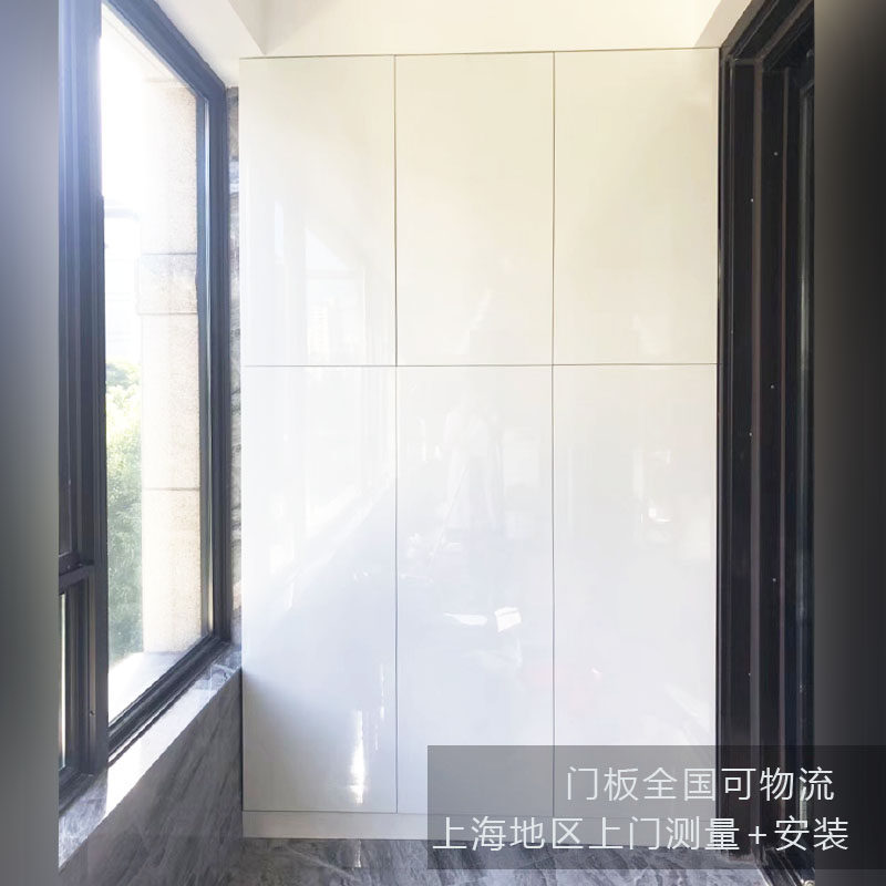 Polymer acrylic glossy cabinet door custom E0 environmental protection multi-layer overall cabinet wardrobe door custom kitchen cabinet door