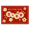 Red festive carpet housewarming no-maintenance door mat