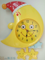 Cartoon swinging wall clock silent wall clock Childrens room clock fashion personality quartz clock wall clock shaking cute clock