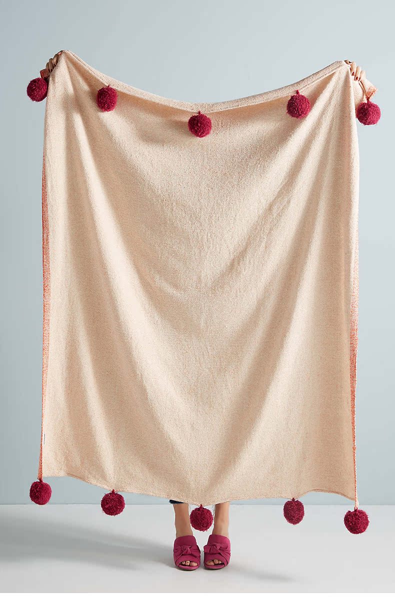 Anthropologie tóc bóng len trang trí chăn Mỹ nhập khẩu thông thường trong gia đình và sofa chăn thoải mái - Ném / Chăn chăn lông cừu 2 mặt