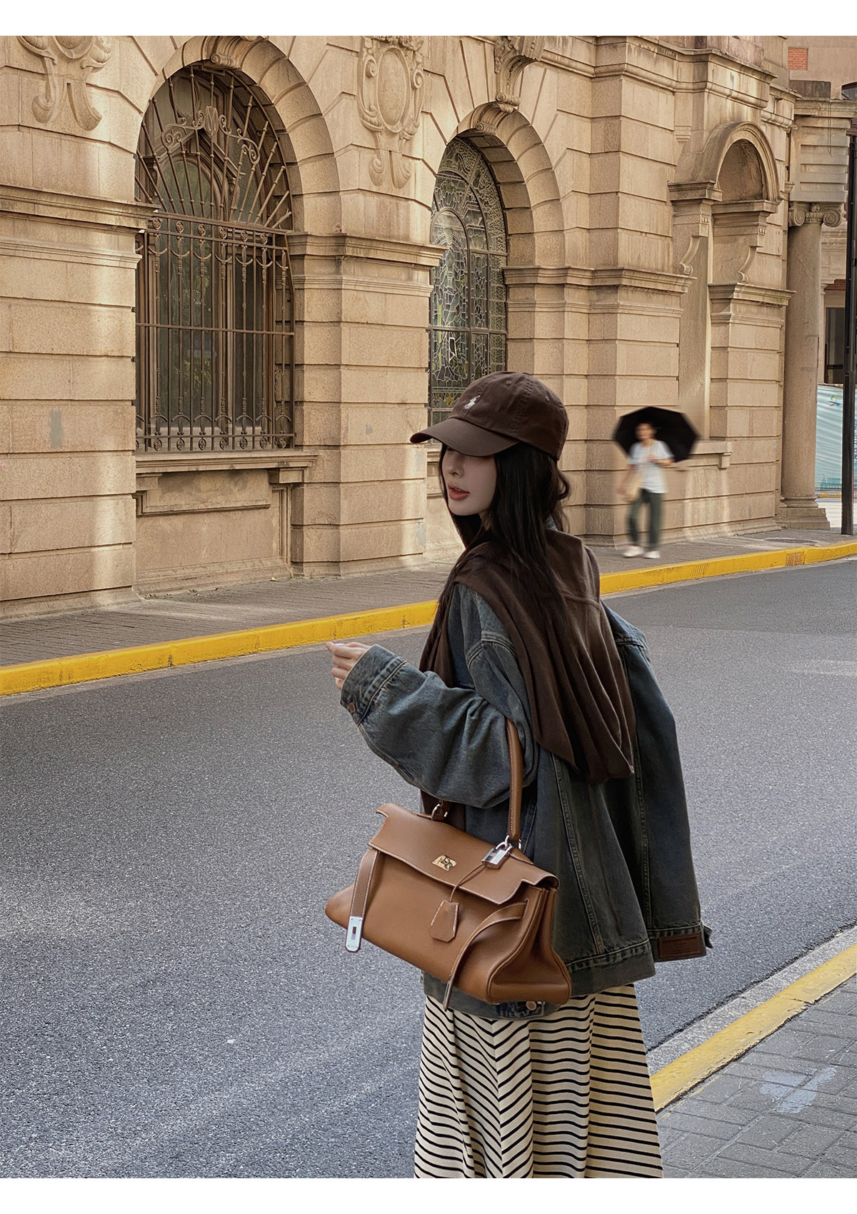 汉服上装 ministudio徐琳「西部单宁」新汉服廓形水洗灰牛仔外套