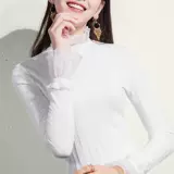 Флисовый демисезонный приятный телу лонгслив, высокий воротник