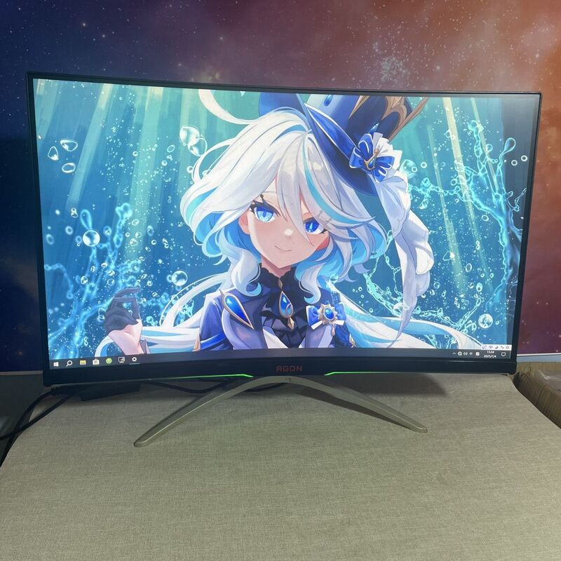 Aoc Aigong Second Generation Curved 32-Inch 1K144Hz Gaming Monitor Internet Cafe Second-Hand Computer Gaming Monitor