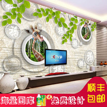 Cartoon childrens room wallpaper boys and girls bedroom kindergarten background wallpaper simple warm mural wall cloth