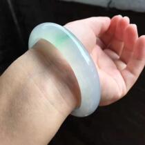 A1001-17 Kokang Jade 55 8 Floating green flower Jade bracelet Jade bracelet Jade bracelet Jade bracelet Myanmar A