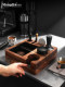 Mongdio walnut coffee press base knocker bucket powder press press hammer coffee machine accessories