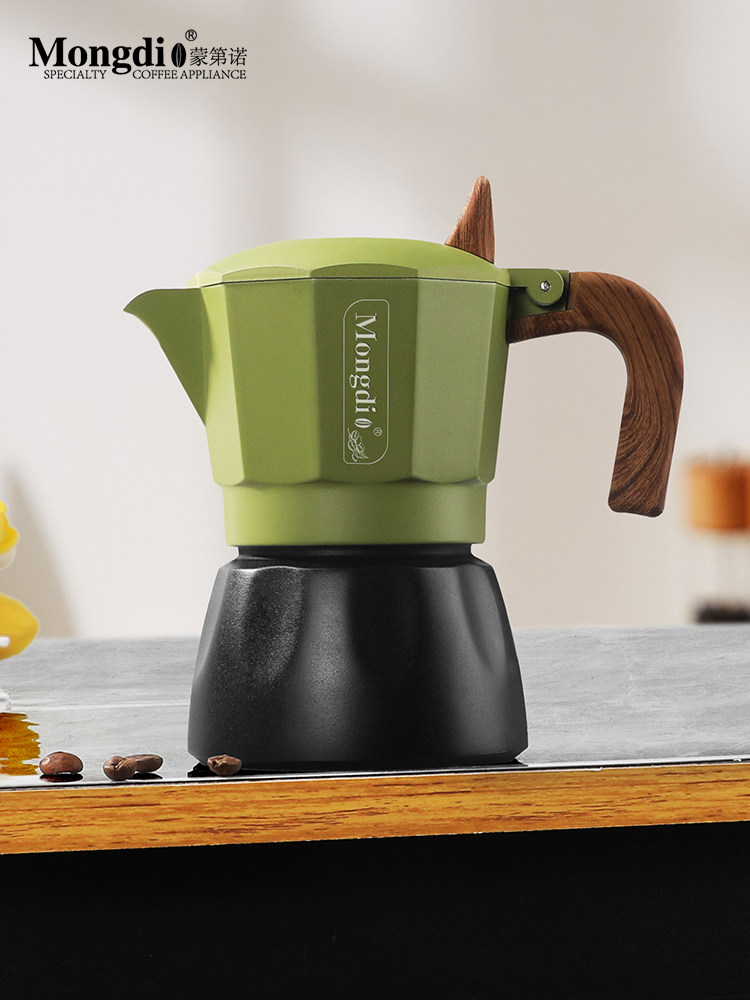Mongdio Double-Valve Moka Pot Household Small Espresso Coffee Maker Italian Coffee Machine Moka Pot Set