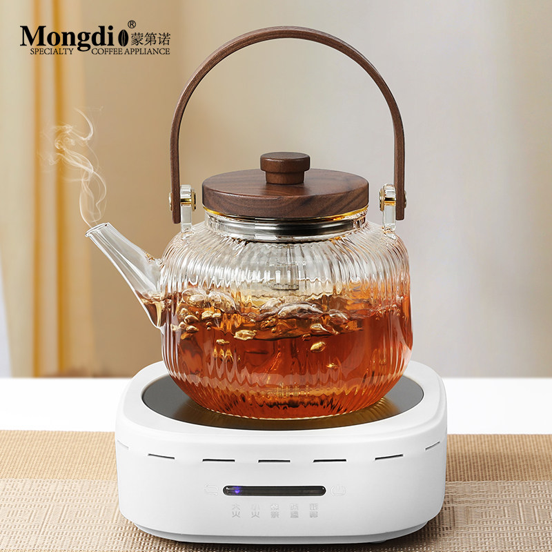 Mongdio glass cooking teapot 2023 new electric pottery stove health preserving pot burning kettle Tiliang pot steam tea set-Taobao