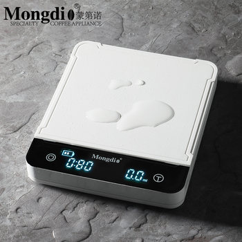 Mongdio Coffee Electronic Scale, Hand-Brewed Coffee Scale, Italian-Style Special Coffee Scale, Hand-Brewed Coffee Timing Scale, Gram Scale