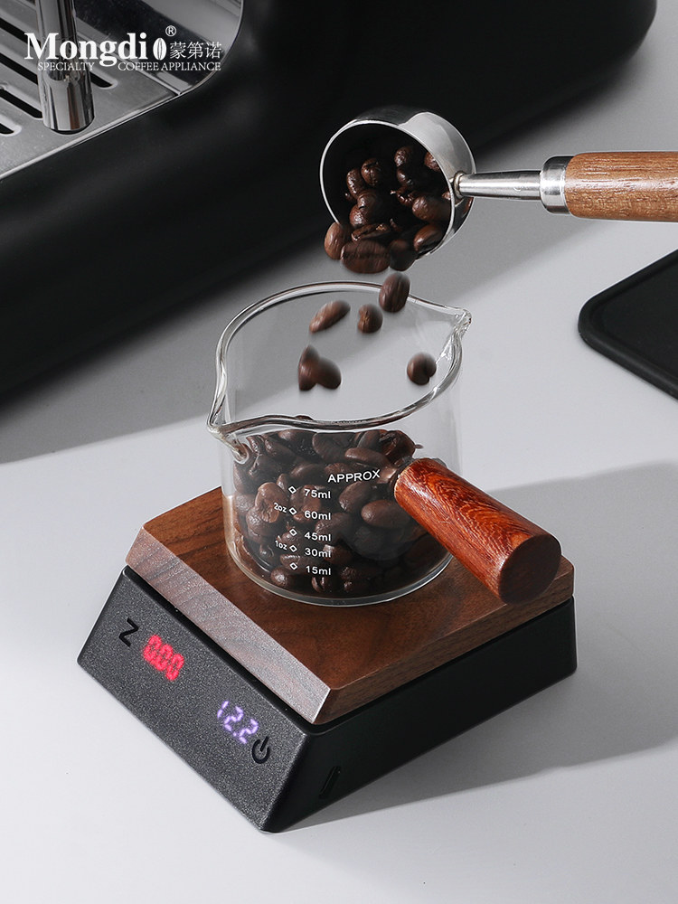 Mongdio Coffee Electronic Scale, Coffee Bean Scale, Special Electronic Scale for Italian Hand Brewing, Mini Portable Timing Device