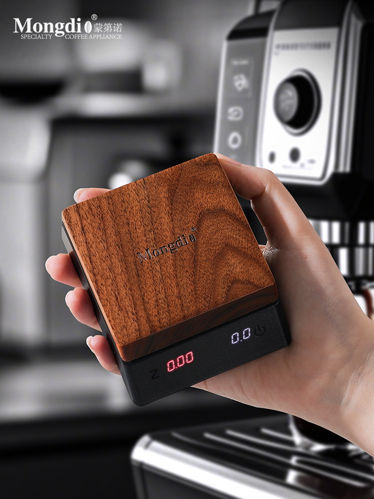 Mongdio Coffee Electronic Scale, Coffee Bean Scale, Special Electronic Scale for Italian Hand Brewing, Mini Portable Timing Device