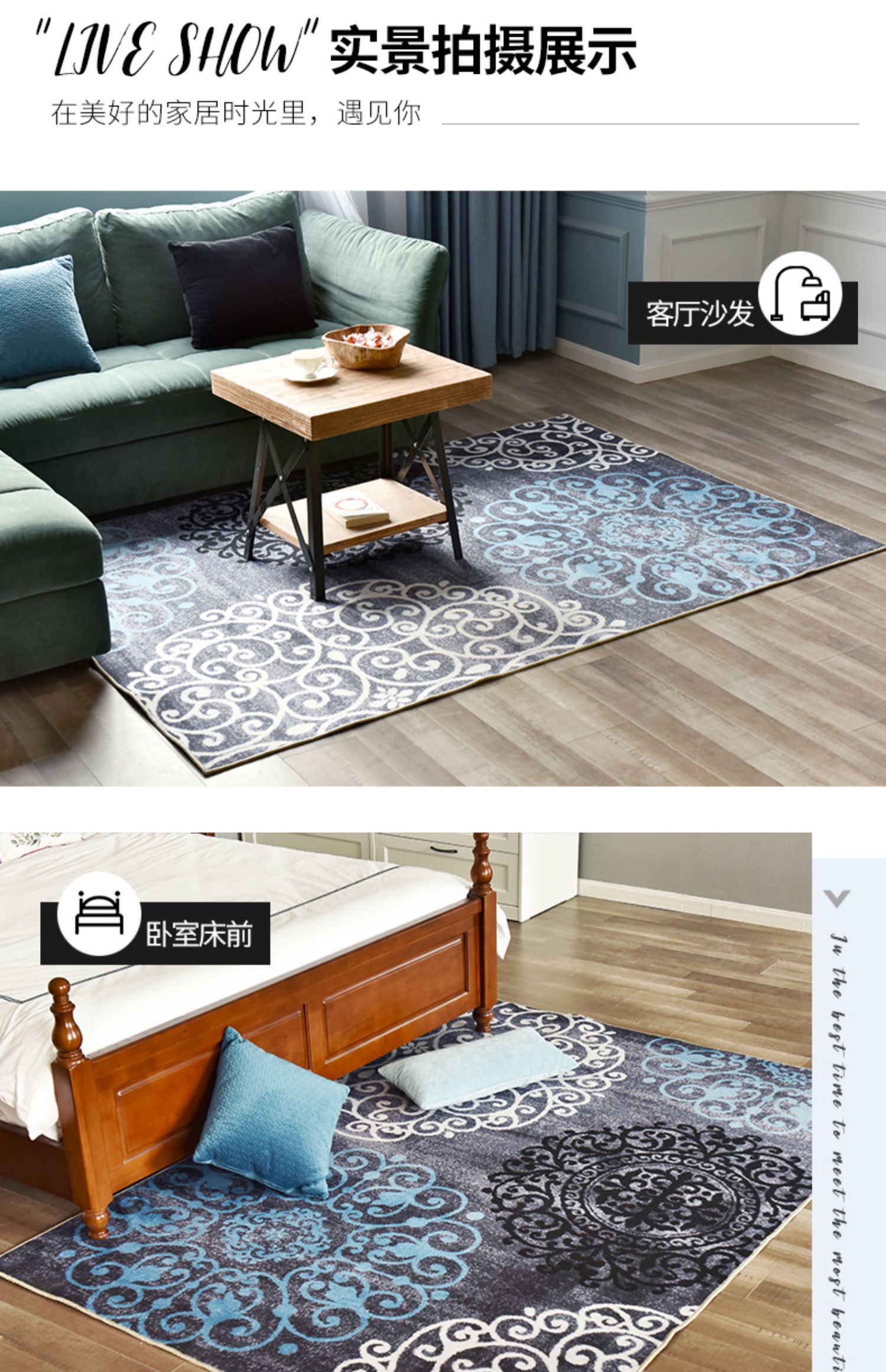 Thảm phòng khách Nhà Bắc Âu chống bẩn bàn cà phê chăn có thể giặt phòng ngủ đầu giường chăn lưới màu đỏ với các có thể được bao phủ - Thảm tham lot san