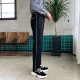 Chuppy trên quần áo nam Han Feng chic đồ ngủ gió phù hợp với quần chín điểm quần vải caro