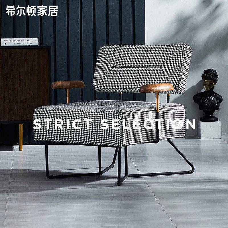 Q Hilton Nordic Balcony Casual Chair Living-room Thousands Of Birds Gone-man Sofa Online Red Designer Light Extravagant chair-Taobao