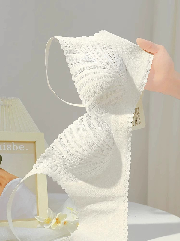 Victoria Baile Ultra-Thin Bra for Women with Large Busts, Breathable Lace, Breast-Reducing, Bunny Ears, Thin Shoulder Straps Bra