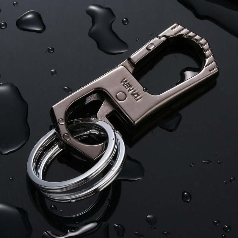 Men's car key buckle waist hanging pendant shake sound universal metal disassembly chain ring net red female South Korea cute and cute