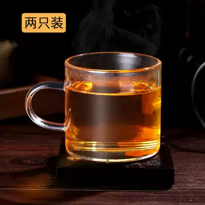 Glass small Kung Fu Tea Cup home Japanese belt single cup tea set Master Cup personal transparent tea bowl set
