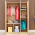 Tủ quần áo gỗ đơn giản lắp ráp hiện đại tối giản nhà gỗ phòng ngủ tủ ban công tủ trẻ em lưu trữ tủ quần áo lớn - Buồng