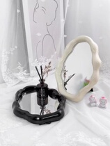 Nordic Cloud Special Shaped Makeup Mirror Internet Celebrity Student Dormitory Light Luxury Bedroom Dressing Table Desktop Irregular Mirror