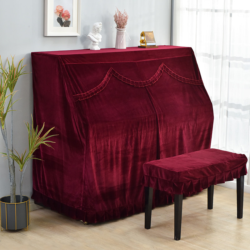 Piano full cover Piano cover thick high-grade gold velvet piano cover customized fabric soft velvet piano sleeve dustproof
