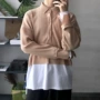 Tàn nhang cho người đàn ông mặc tính năng Stereo Pit Stitching tay áo dài tay thường xuyên Polo áo khoác polo