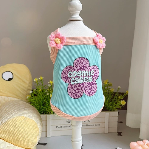 Новый японский и корейский стиль INS в стиле питомца Кошачья одежда Тедди Бишон Медведь VIP Yorkshire Ice Silk Cotton Dog Vest