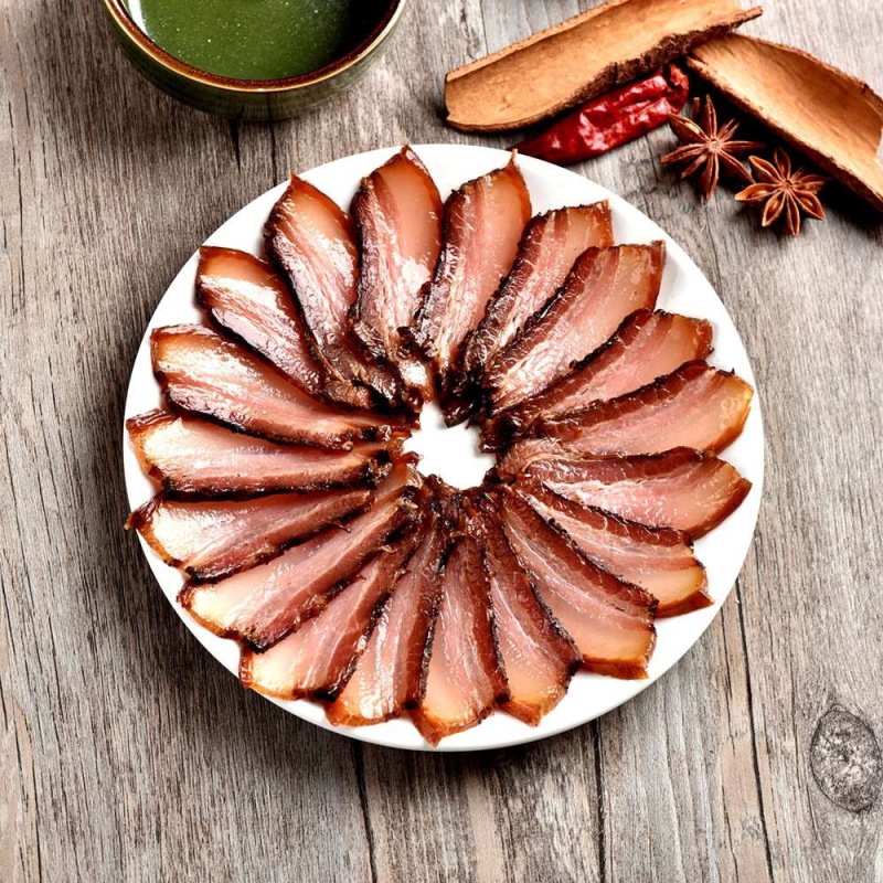 Authentic Taibai sauce meat farm pig meat bacon Chengdu specialty Taibai Wuhua sauce meat 500g