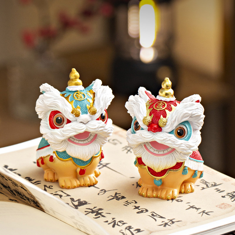 Guochao Foshan lion dance wake up Lion креативное украшение высокого класса, нишевое настольное украшение чайного стола, ремесла, подарок на день рождения