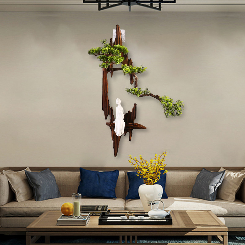 New Chinese Zen Yingkesong wall-mounted ornaments living room entrance wall ornaments wall decoration aisle background wall