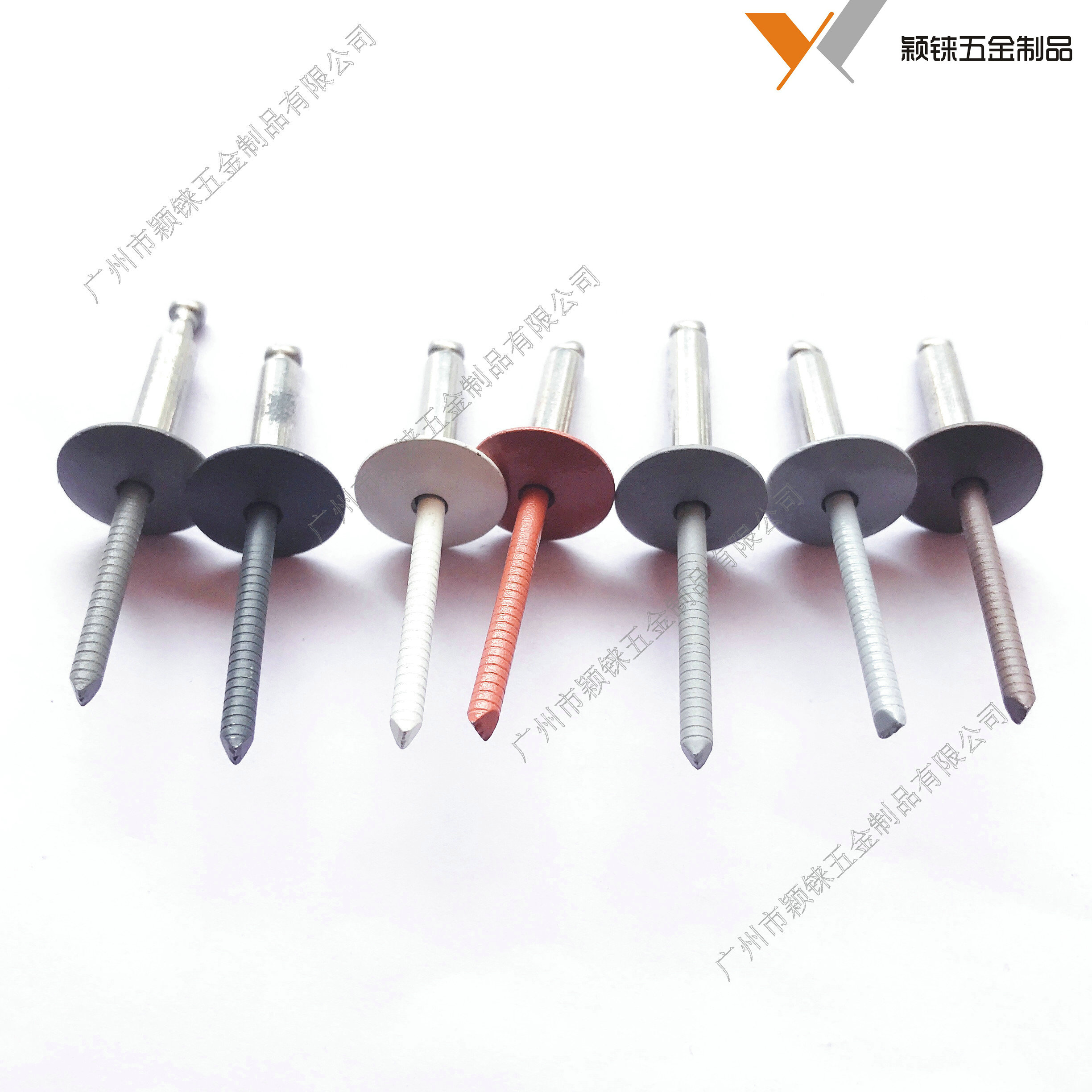 Stainless steel exterior wall pull nail fiber Camry board rivet color paint big cap core pull nail 4 8