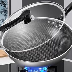 316 stainless steel Cooking pot honeycomb non-stick pan For Home Cooking pot Induction cooker special gas stove frying pan Frying pan