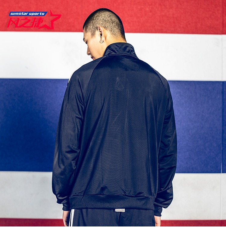 Áo khoác thể thao và áo thể thao nam Adidas / Adidas Cổ áo đứng dệt kim B47367 áo gió nam lining