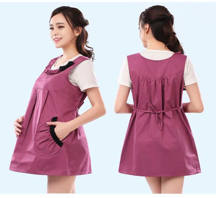 200 kg cực lớn cộng với phân bón XL quần áo bà bầu chống bức xạ mùa thu và mùa đông thai kỳ bức xạ phù hợp với quần áo vest bốn mùa áo chống bức xạ cho bà bầu