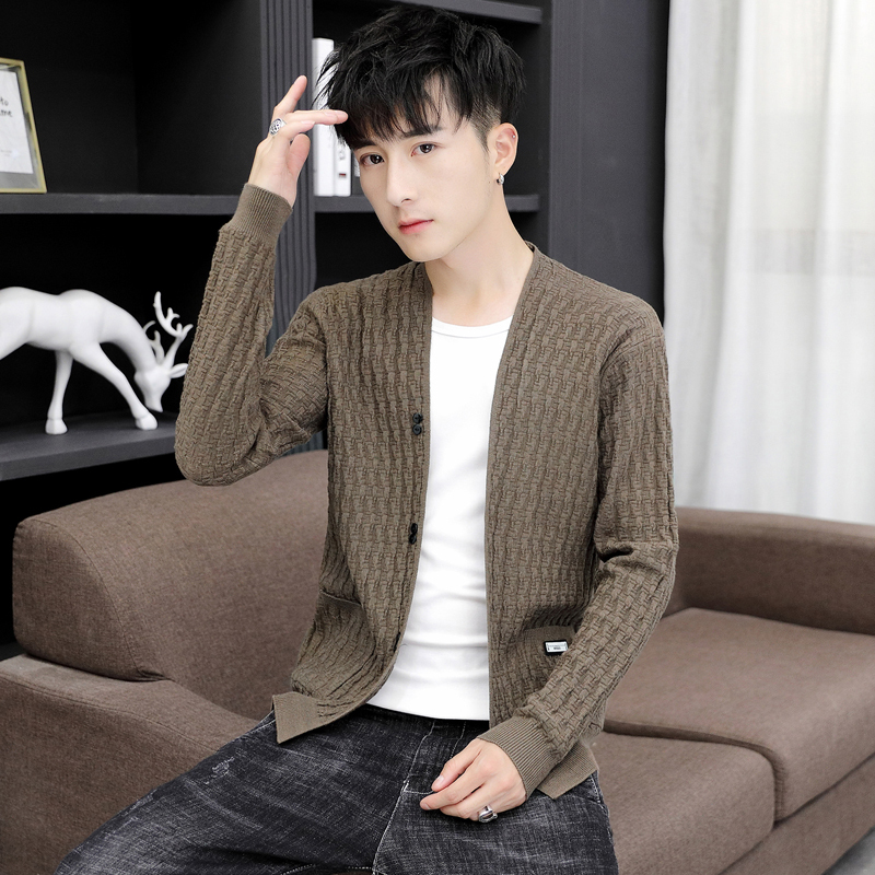 Autumn Men's Sweater Short Style Small Size Men's Clothing for Short Men XS 155 Slim Fit Knitted Cardigan Long Sleeve Small Jacket