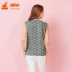 Tongniu dành cho phụ nữ trung niên và cao tuổi áo vest cotton nguyên chất ngắn tay giản dị mặc nhà áo sơ mi treo tường VB005 - Áo vest