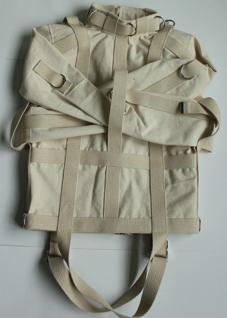 Heavy professional canvas restraint clothing restraint clothing safety clothing reinforced iron buckle padded canvas professional