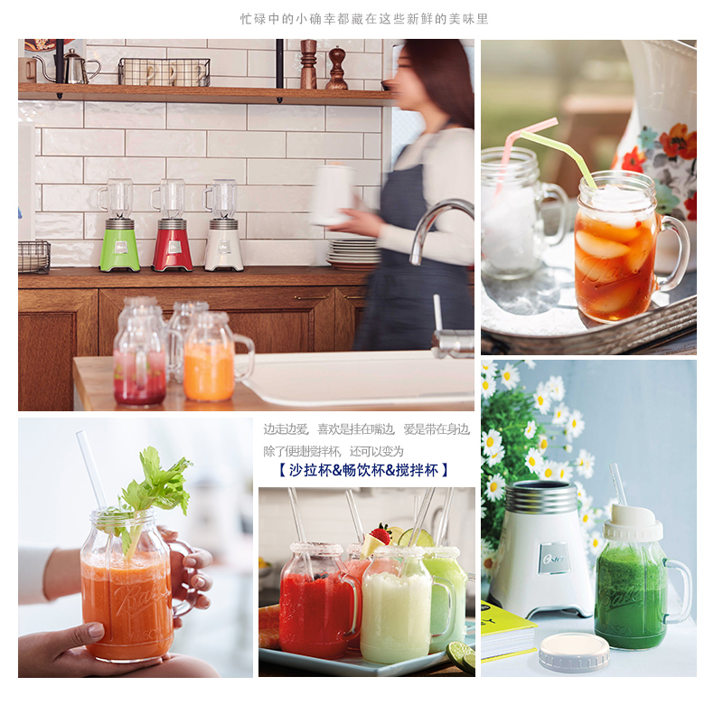máy ép rau quả Máy ép trái cây cầm tay Oster / Ostar điện tự động rau quả nhỏ đa chức năng - Máy ép trái cây máy sinh tố mini