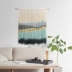 Blue Art Square Hand-nhuộm màu tấm thảm phóng túng trong tấm thảm gió Bắc Âu trang trí B & B Trang chủ bìa mềm thảm treo tường trang trí Tapestry