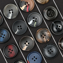 Korean fashion overcoat buckle resin buckle clothes for men and women Joker windbreaker four-eyed round button blazer button suit jacket button