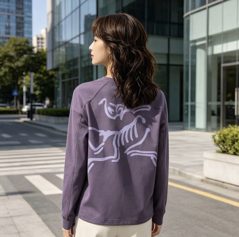 [Shenyang] Arcteryx Kragg Comfortable Crew Neck Pullover Versatile Long Sleeve T-Shirt for Women