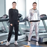 Комплект для спортзала, леггинсы, штаны, по фигуре, для бега, большой размер