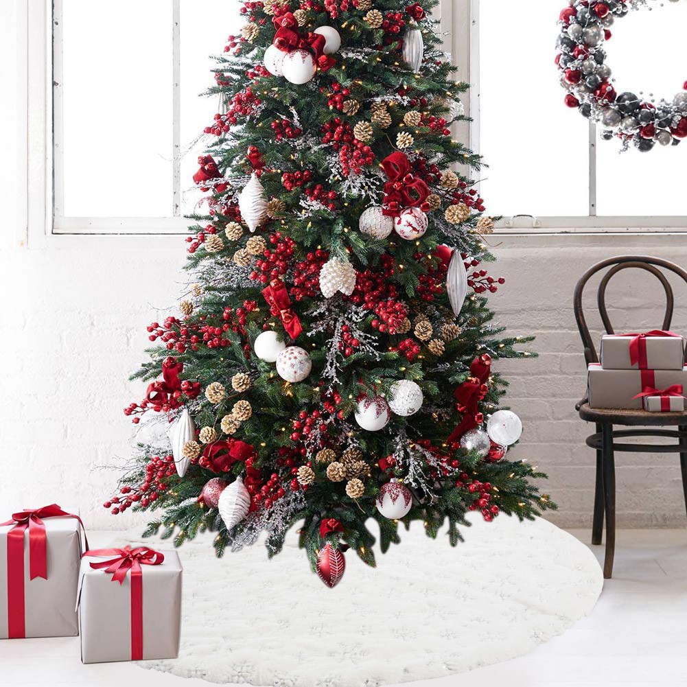 Christmas decoration sequined snowflake tree skirt Christmas tree dress