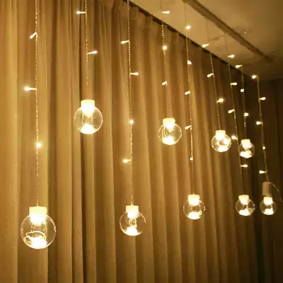 led small lights flashing lights string starry lights curtain lights star lights Net red bedroom room layout decorative lights