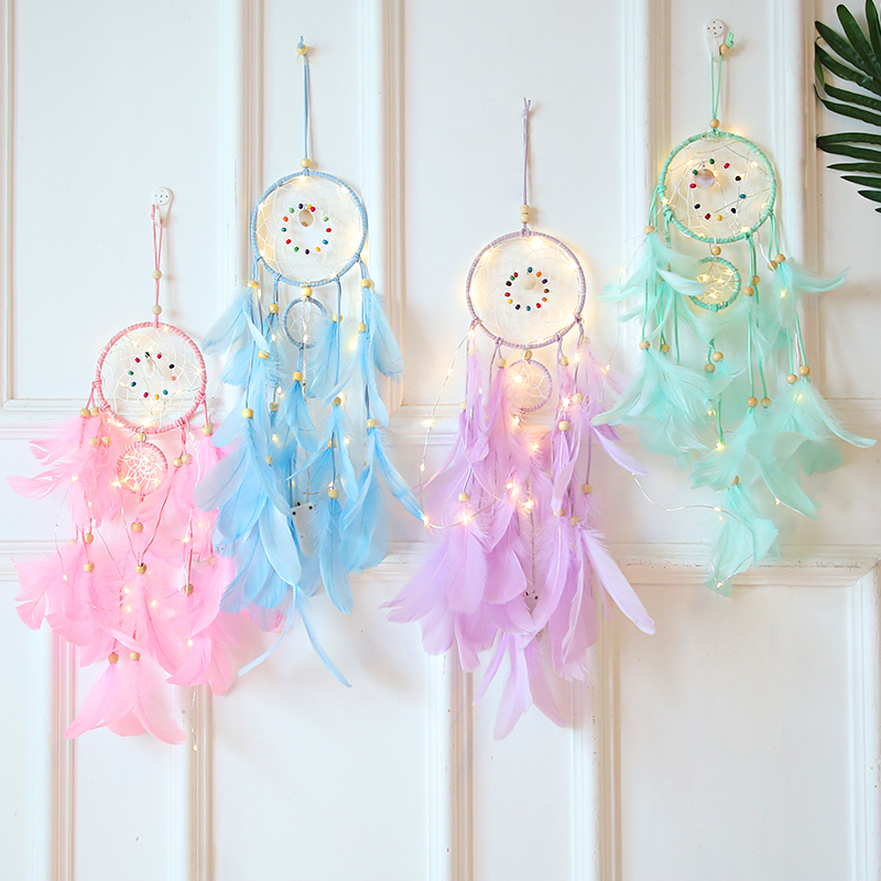 LED small color lights Flash lights Light string starry lights Girl heart dream catcher lights Room decoration lights Star lights