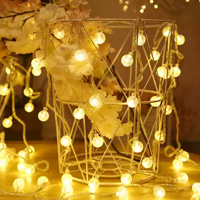 led small colored lights flashing lights string starry lights round lights room layout Net red bedroom decorative lights star lights