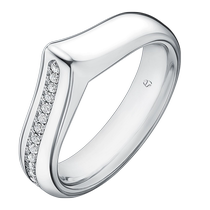 Zhou Dafu HEARTS ON FIRE LU Series 18K gold diamond ring multisection