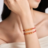 周大福 Браслет с одной бусиной с буквами, подвеска, подарок на день рождения