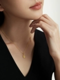 周大福 [简约时尚经典素炼18K金项炼锁骨炼E125980七夕送女友礼物]