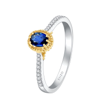 Chow Tai Fook ENZO Princess Sissi 18K gold sapphire diamond ring for women EZV4312